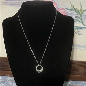 Stainless Steel Round Pendant Necklace